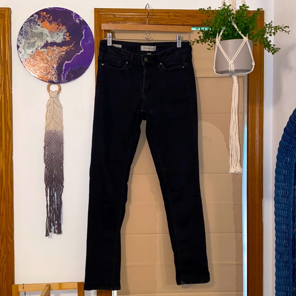 Ultimate skinny black Calvin Klein jeans, 6x30